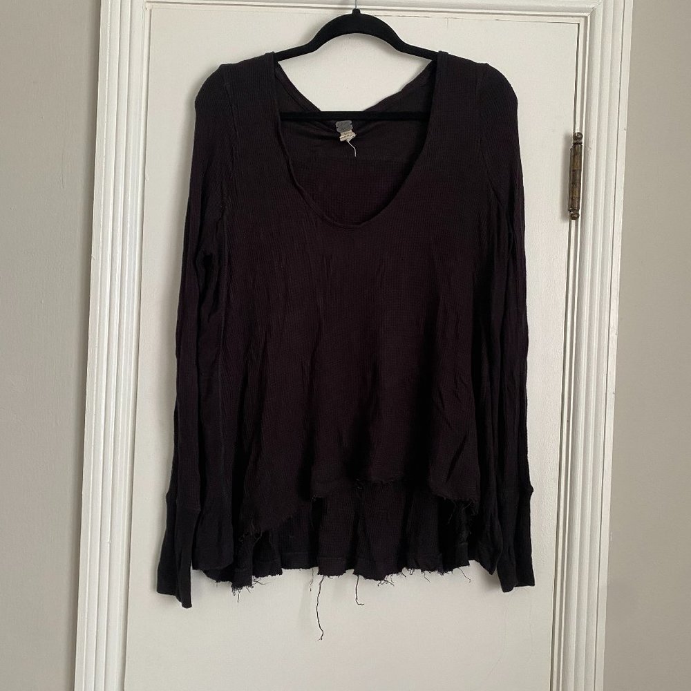 We the Free People Women's Malibu Thermal Top Black Size PS
